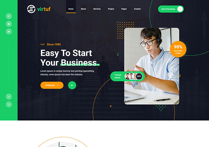 響應(yīng)式商務(wù)服務(wù)機構(gòu)HTML5網(wǎng)站網(wǎng)頁模板