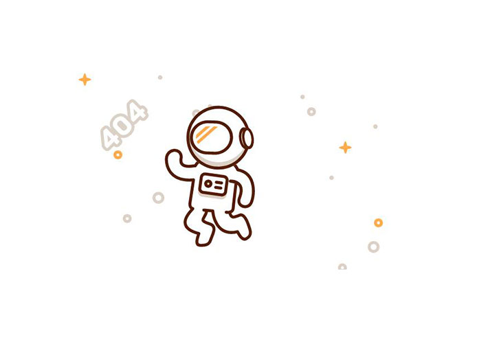 html5svg太空人404動畫頁面網站模板