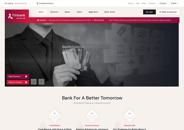 響應(yīng)式HTML5銀行金融保險經(jīng)紀業(yè)務(wù)行業(yè)網(wǎng)站源碼模板