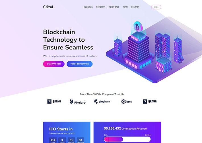 HTML5區(qū)塊鏈技術服務公司前端靜態(tài)html網站網頁模板