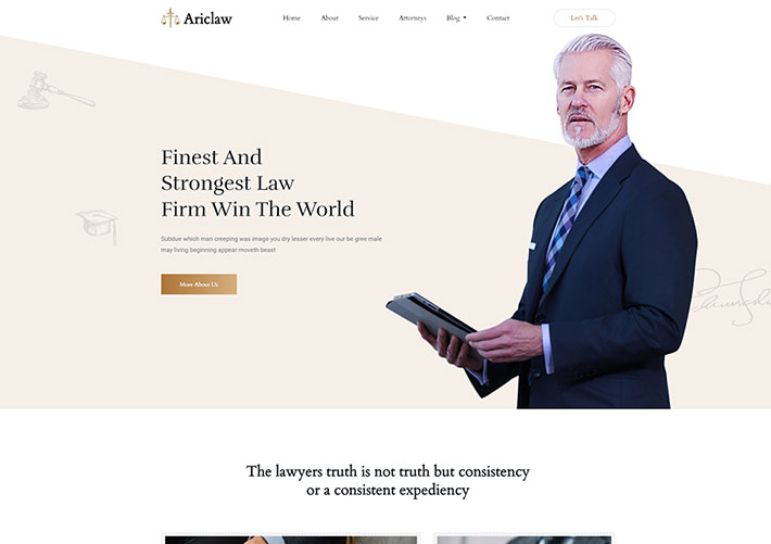 響應式法律咨詢律師事務所HTML5靜態網頁模板