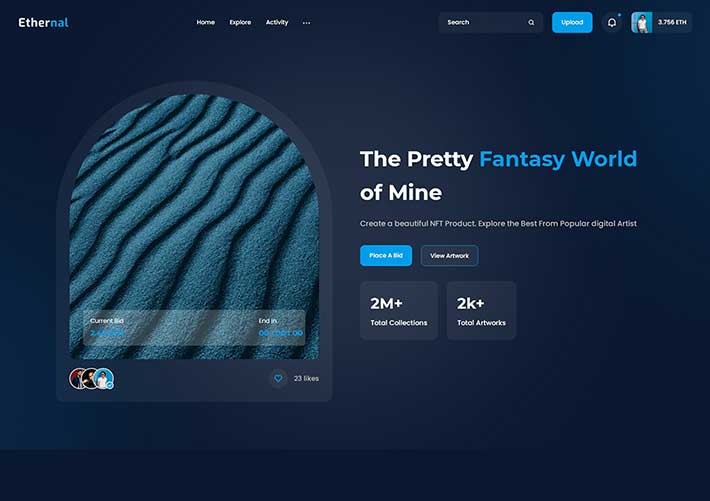 交互式設計網站網頁模板