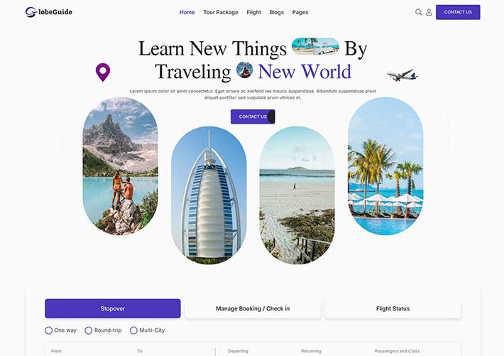 HTML5旅行旅游服務(wù)公司宣傳網(wǎng)站網(wǎng)頁(yè)源碼模板