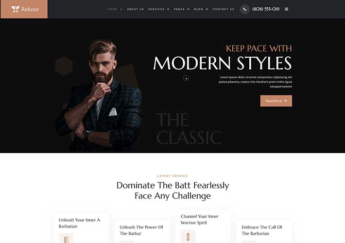 HTML5美容理發(fā)店和整形手術(shù)Bootstrap企業(yè)網(wǎng)頁模板