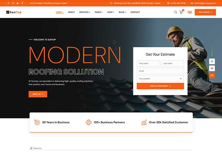 響應(yīng)式建筑房屋修理防水企業(yè)HTML5網(wǎng)頁源碼模板