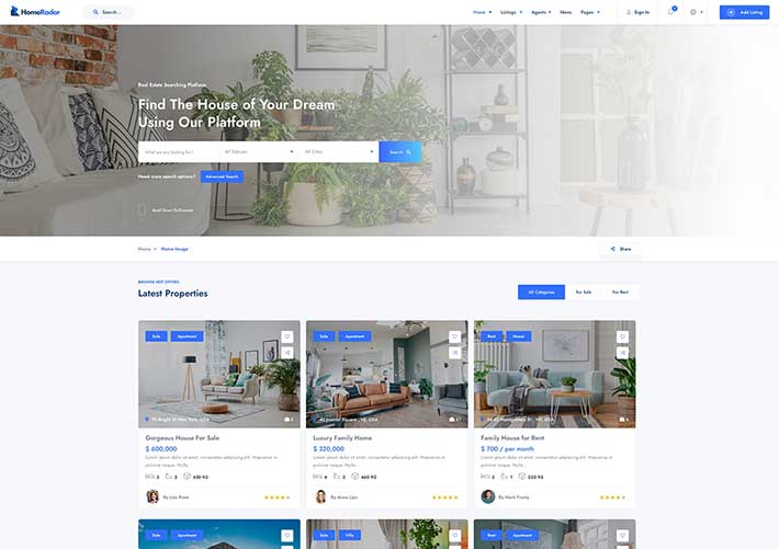 響應(yīng)式多用途房源信息發(fā)布產(chǎn)品展示企業(yè)網(wǎng)站HTML5網(wǎng)頁模板
